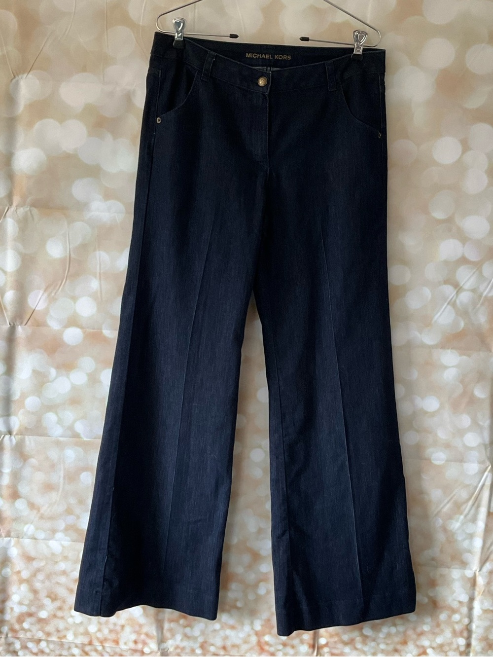 Michael Kors Wide Leg Dark Wash Jeans